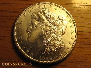 1884-S $1 Morgan Silver Dollar Semi-Key Blast White Uncirculated Monster Scarce! - Picture 1 of 4