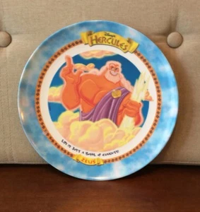 Placa de plástico Meamine 1997 vintage de McDonald's Disney Hércules Zeus coleccionable - Imagen 1 de 2