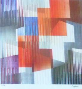Yaacov Agam Authentic Agamograph "Time From Mobility" Hand signed kinetic Op art - Picture 1 of 6