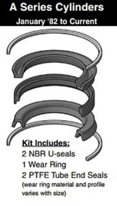 Miller Cylinder 2 1/2" 090-KB001-250, A Series Piston Seal Kit Nitrile - Picture 1 of 1
