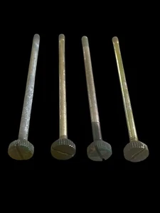 4 Vintage Slotted Brass Head Machine Screws 4” - Picture 1 of 4