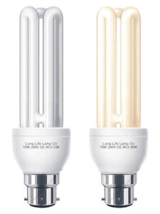 15W 3U CFL Light Bulb 3 PIN Bayonet BC3 15W = 75W Warm or Cool White Us Bulb