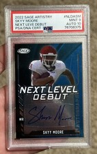 2022 SAGE Artistry Next Level Debut Auto Skyy Moore PSA 9 MINT Rookie RC