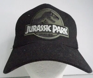 Gorra/sombrero de camionero negro sobre gris parche bordado logotipo de película Jurassic Park - Imagen 1 de 3