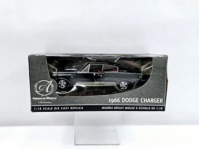 RC2 ERTL American Muscle Authentics 1966 Dodge Charger Black 1:18 New - Image 1 of 4