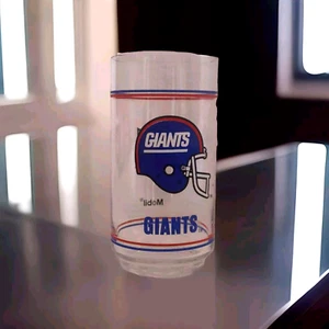 Vintage NFL Giants Football Drinking Glass Sports Mobile Gas Station 16 oz - Picture 1 of 4