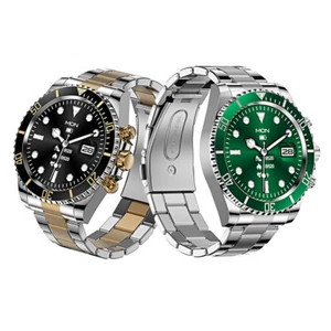 Smart Watch Music Call Orologio da polso Acciaio Inox Bluetooth Orologi da polso per uomo - Foto 1 di 17