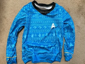 Star Trek Original Series (Blue) Ugly Christmas Sweater (size Medium) - Picture 1 of 1
