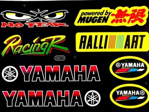 YAMAHA NO FEAR MUGEN RALLY ART MOTORCYCLE STICKER SHEET GRAPHICS SET DECAL KIT - Picture 1 of 2