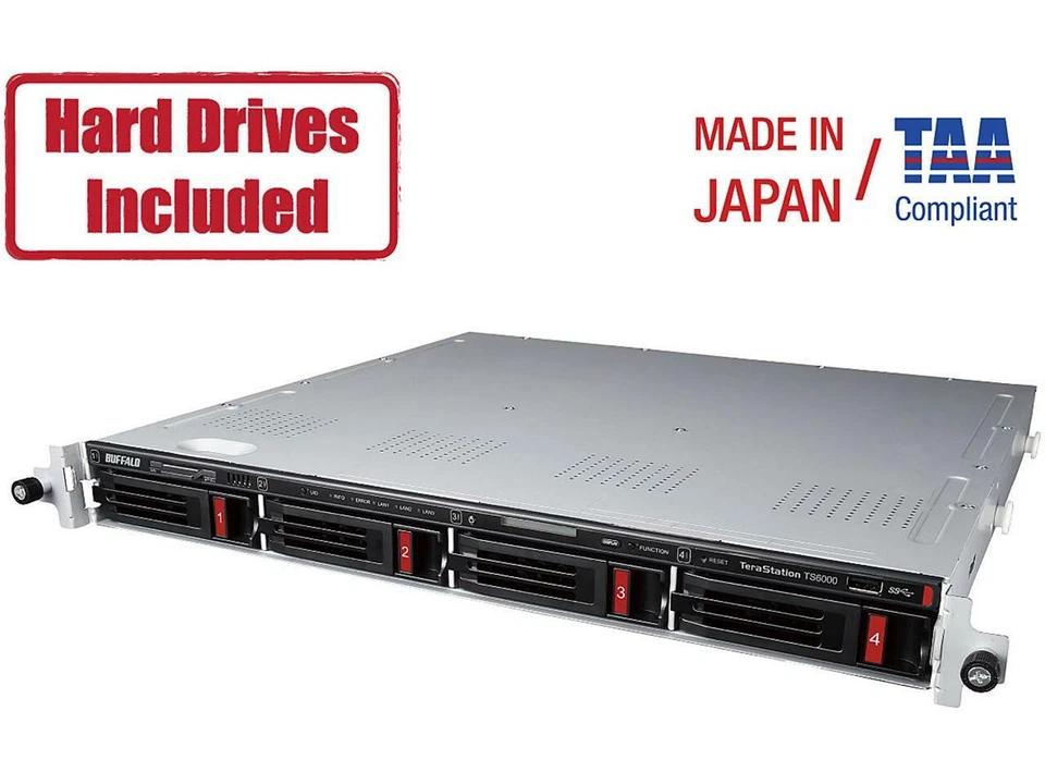 BUFFALO TeraStation 6400RN 16TB Rackmount NAS Hard Drives Included + Snapshot - Image 1 of 2