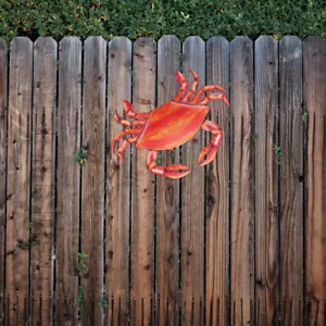 Metal Ocean Wall Hanging Sculpture Beach Nautical 3D Decor for Garden Pool Fence - Picture 1 of 12