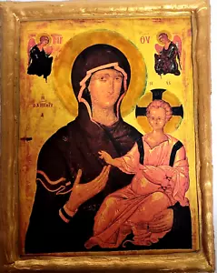 Ikone Madonna Jesus Jungfrau Maria Panagia Hodegetria östlich orthodox Ikone - Bild 1 von 6
