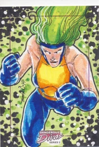 2014 Marvel Dangerous Divas Serie 2 Skizzenkarte unbekannt Polaris - Bild 1 von 1