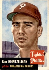 Topps Baseball 1953 - # 136 - Ken Heintzelman - Pirates - Excellent + - LZ500599