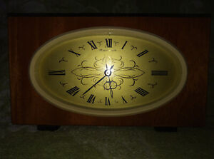 table clock jantar with key vintage Wooden ussr Russian