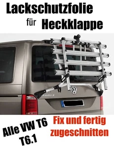 Schutzfolie für Fahrradträger Heckträger Fahrrad VW T6 Bulli Bus ab BJ. 2015 - Bild 1 von 1