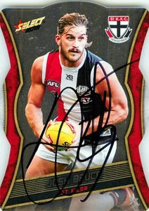 Signed 2019 ST KILDA SAINTS AFL Card JOSH BRUCE Silver Die Cut - Picture 1 of 3