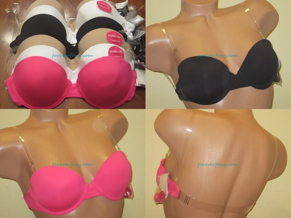 3 sujetadores correas traseras transparentes sin tirantes con aros múltiples vías bailarina boda de graduación 32-40 Foto 1 de 4