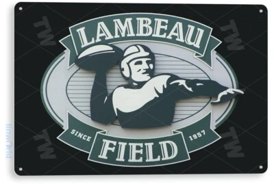 TIN SIGN Lambeau Field Green Bay Packers Metal Décor Art Bar A468 - Image 1 of 3