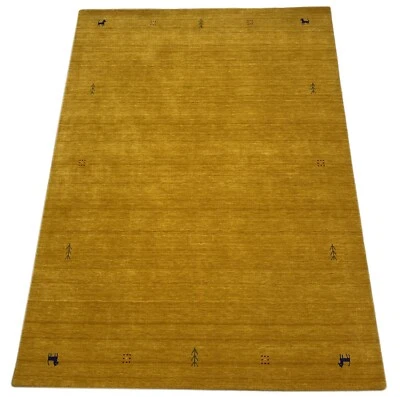 Wohnzimmer Gold Gabbeh Teppich 100% Wolle 170x240 cm Orient Handgewebt WR1 - Bild 1 von 4