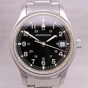 Vintage 1980’s Hamilton ref.8787 36mm Stainless Steel Mens Quartz Watch w Box