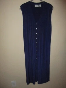 Damen Chico's Traveler's Violett Blau Jersey Strick Ärmellos Maxikleid Größe 2 - Bild 1 von 4