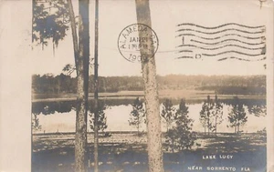 LP76 Lago di Lucia vicino Sorrento Florida 1908 Cartolina RPPC - Foto 1 di 2