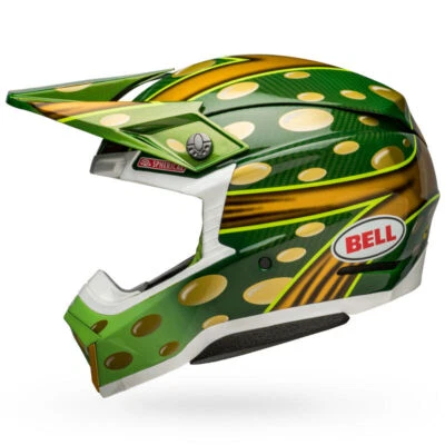 Bell Moto-10 Spherical McGrath Replica 22 Helmet Gold/Green XLarge WAS $920 - Image 1 of 4
