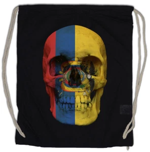 CLASSIC ECUADOR SKULL FLAG Turnbeutel Biker MC Banner Shirt - Picture 1 of 1
