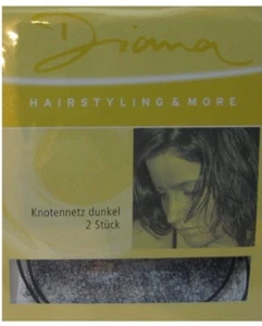 10x Diana Knotennetz dunkel schwarz Haarnetz Dutt Netz Haardutt fein feinmaschig - Bild 1 von 2