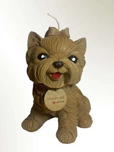 Candela cane cera di soia fatta a mano Yorkshire terrier regalo, decorazione casa - Foto 1 di 12