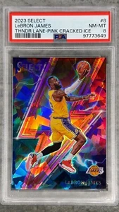 2023 SELECT LeBRON JAMES THNDR LANE-PINK CRACKED ICE 66/99 PSA 8 - Picture 1 of 2