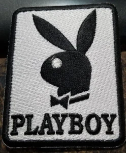New Design Embroidered Playboy Bunny Patch approx 2.75x3.5" - Picture 1 of 2