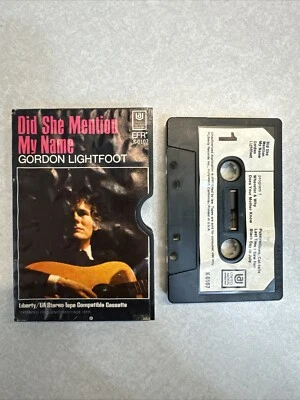 RARE Gordon Lightfoot “Did She Mention My Name” Cassette Tape - K-0107 G/G+ - Image 1 of 3