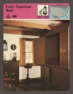 Early American Beds Story of America Biglietto Storia Vita Quotidiana - Foto 1 di 1