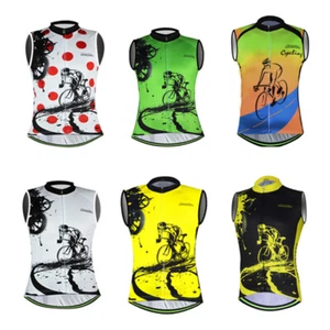 Mens Cycling Vest Reflective Cycling Vest Sleeveless Sleeveless Cycling Jersey - Picture 1 of 18