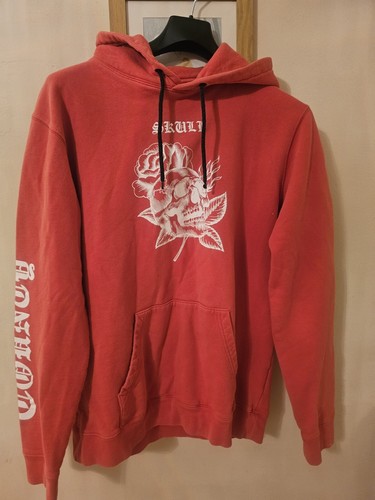 Marcelo Burlon Felpa con Cappuccio Tatuaggio Teschio Taglia Media Rossa