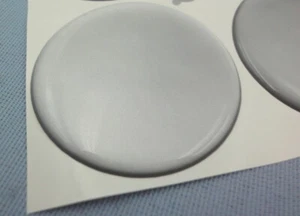 4 Silber Embleme für Nabenkappen Felgendeckel 51mm Silikon Aufkleber  3D 1319 - Bild 1 von 4