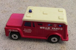 Vintage Matchbox Superfast Wells Fargo Security Truck Armored Truck 69 Red LOOSE - Picture 1 of 4