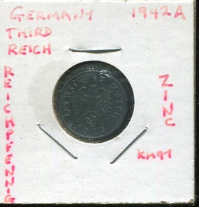 WORLD COINS GERMANY 1942A  REICHSPFENNIG    GREAT OLD COIN   (G403) - Picture 1 of 2