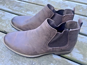 Herren Chelsea Stiefeletten Klassisch Elegant Leger Elastisch Slipper Schuhe, 9,5, Braun - Bild 1 von 13