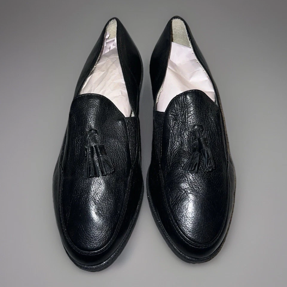 Мокасины женские Trotters черная кожа кисточки без шнурков комфортная обувь размер 7,5 - Изображение 1 из 4