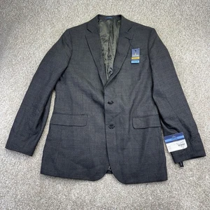 NEU Stafford Wollmischung Sport Mantel Jacke Blazer Herren Gr. 44 lang anthrazit Punkte - Bild 1 von 13