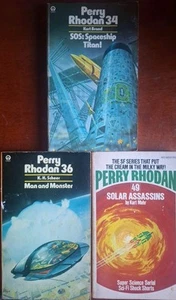 Perry Rhodan X3 24, 36 & 49 Classic Sci-Fi Vintage Bundle Paperbacks - Foto 1 di 10