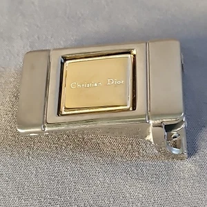Vintage gold- und silberfarbene Christian Dior Gürtelschnalle für schmalen Gürtel schön! - Bild 1 von 2