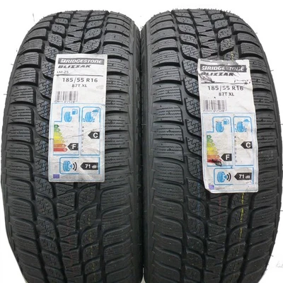 185 55 16 2x BRIDGESTONE 185/55 R16 87T XL Lm-25 Winterreifen 2018 VOLL - Bild 1 von 4