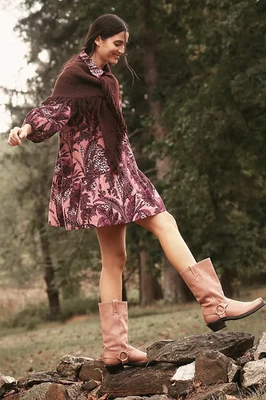 Anthropologie - Vestido Mini Camisa Bettina Pana En Niveles de Maeve - Oferta 50% Foto 1 de 4