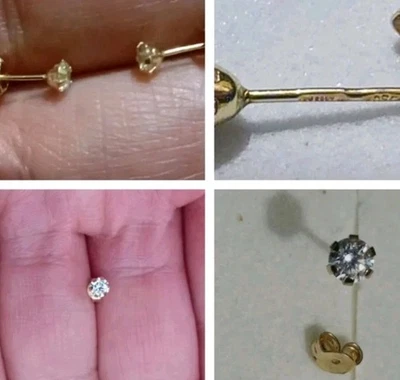 orecchini Unisex  punto luce Oro 18K - Immagine 1 di 3