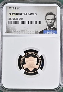 2025 S Proof Lincoln Shield Cent 1C NGC PF69RD UCam Lincoln Label Last Penny AYG - Picture 1 of 2