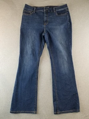 Pantalones de mezclilla St. Johns Bay para mujer talla 16 bootcut pierna lavado oscuro Normcore lindos de moda bonitos Foto 1 de 4